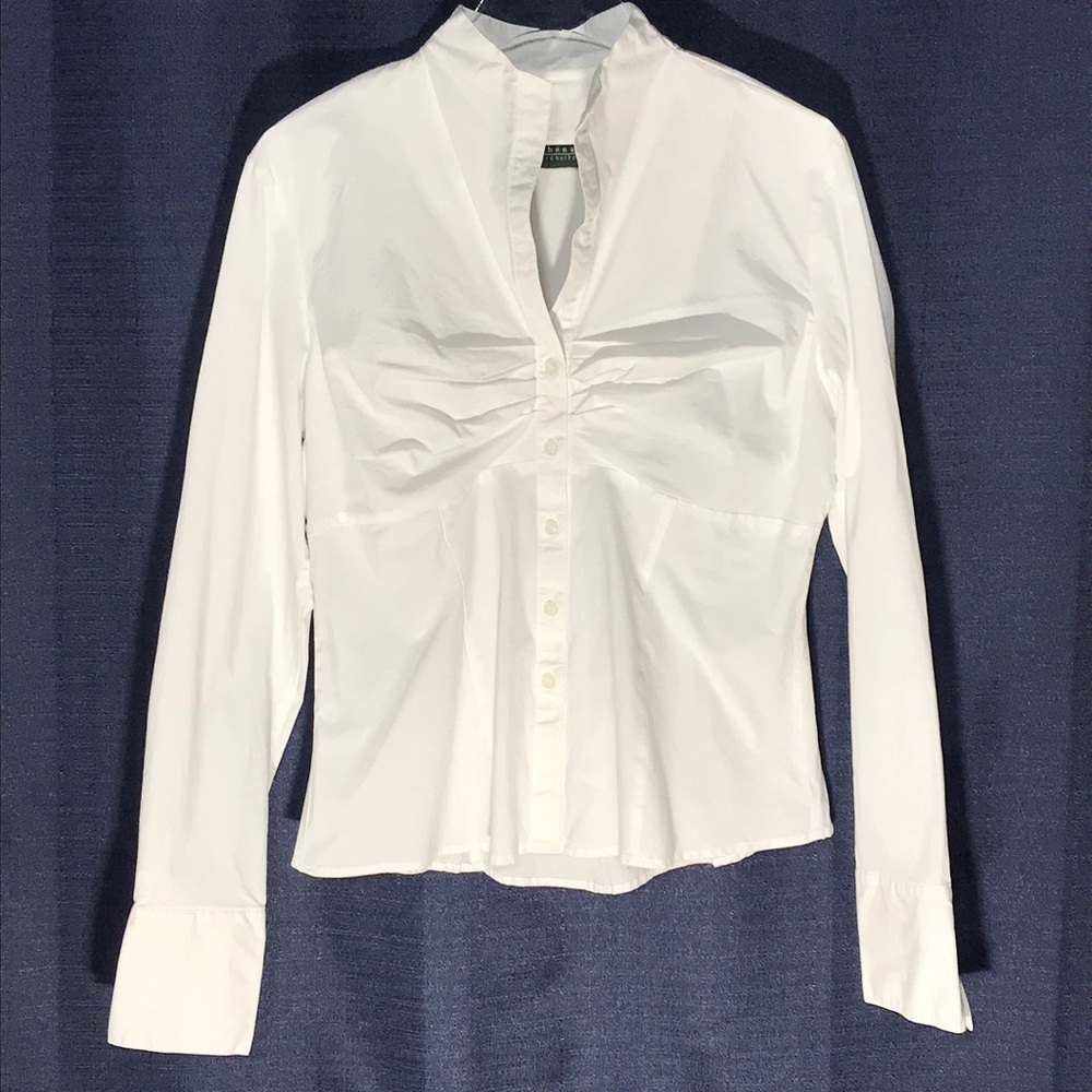 White Crisp Blouse - Picture 1 of 5